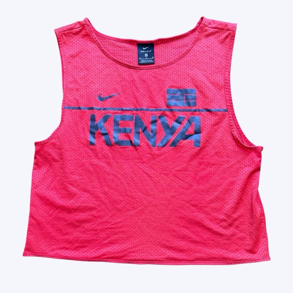 Nike DRI FIT Team Kenya Running Singlet Marathon Tank Top Shirt Size Medium